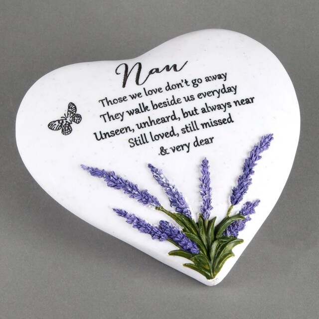 Thoughts Of You Heart Stone Lavender - Nan