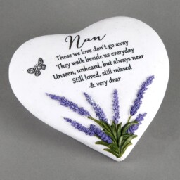 Thoughts Of You Heart Stone Lavender - Nan