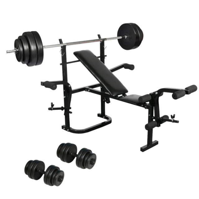 Weight Bench Folding Steel Adjustable Incline Home Gym 156x123x103cm