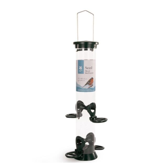 National Trust Bird Feeder Metal 4 Seed Feeding Ports Wildlife Garden