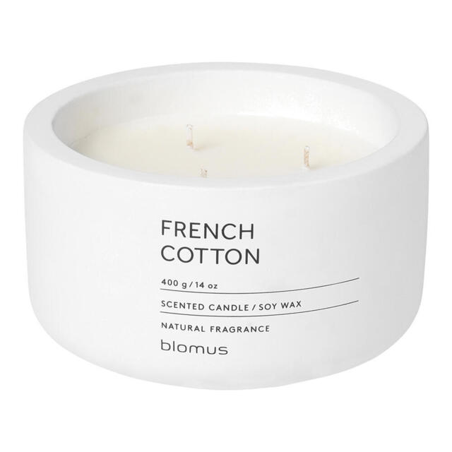 Blomus Fraga Duftkerze French Cotton, Duft Kerze, Candle, Beton, Lily