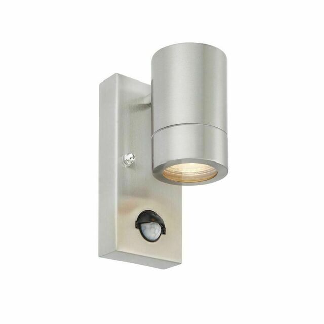 Saxby Atlantis Outdoor Pir Motion Sensor Wall Light Marine Grade Steel