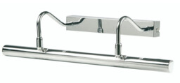 Wall Light Silver Kuns Picture Chrome 490mm G9 Oaks Lighting G9d Ch