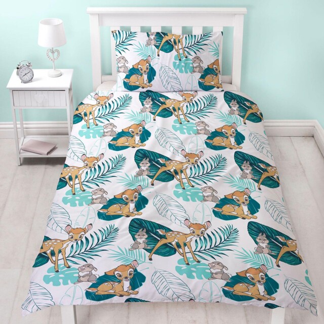 Bambi Palm Leaf Single Rotary Duvet Set Kids Bedding Official Bambi