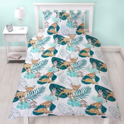 Bambi Palm Leaf Single Rotary Duvet Set Kids Bedding Official Bambi