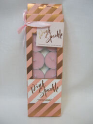 Sifcom Tealights Candles Fragranced Tea Lights Pk 12 Pink Sparkle