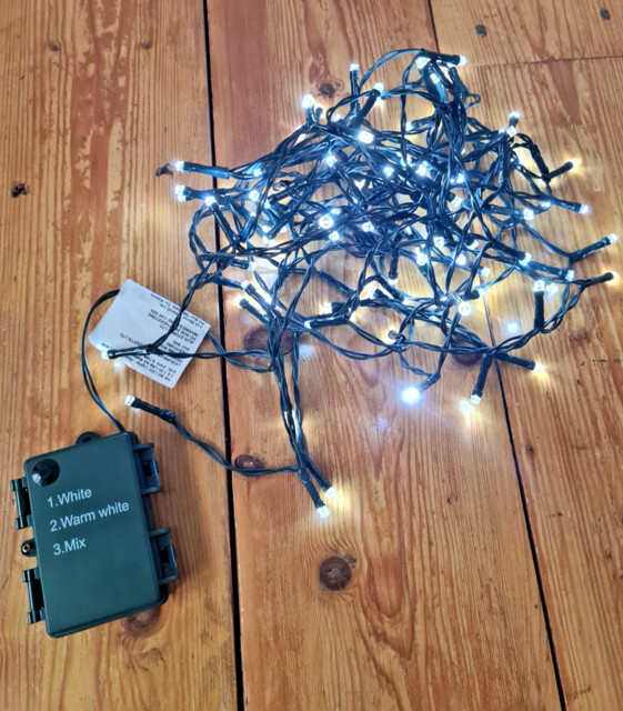 Indoor Or Outdoor Christmas Or Garden Lights White Mix Green Wire 3