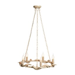 Litecraft Rein Chandelier Antler Styled Cartwheel Ceiling E14 5 Light