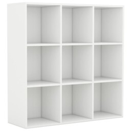 Book Cabinet Highboard Storage Book Rack Bookshelf Engineered Wood
