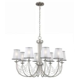 Witley Court Eight Light Chandelier In A Brushed Steel Finish
