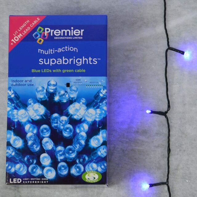 Premier Lv053325b Multi Action Supabrights 40 Led Blue With Green