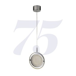 1 Light Led Ring Chrome Finish Ceiling Fitting Pendant With Crystal
