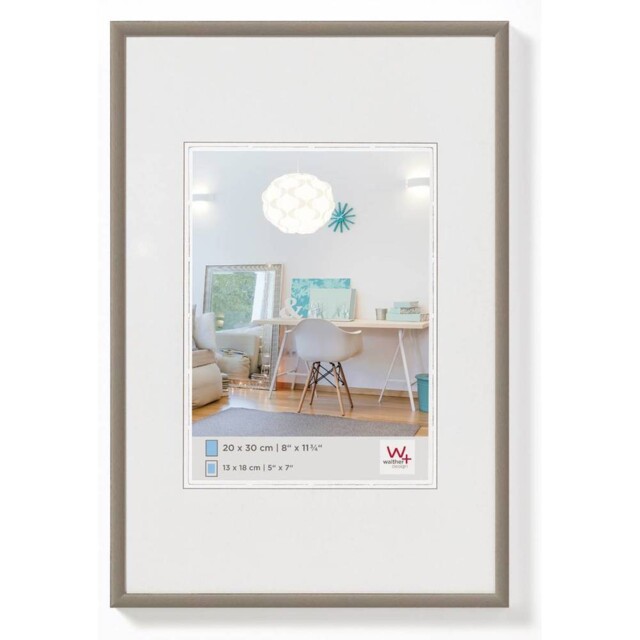 Walther Lifestyle Photo Frame Steel 14x11 Inch - (insert 9.5x7 Inch)