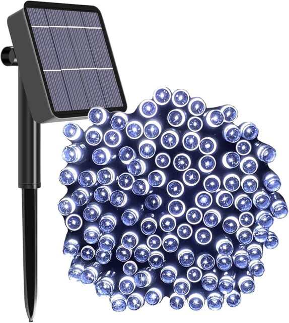 Solar String Lights Outdoor, 200 Led 65ft Garden Fairy Lights