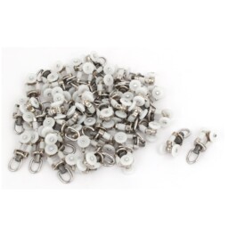 10mm Dia Double Wheel Plastic Curtain Track Rail Slide Roller Glider