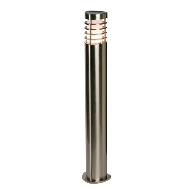 Outdoor Light Silver Bliss Bollard Ip44 80cm Stainless Steel Saxby