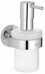 Soap Dispenser Set ? Frosted Glass & Metal Filling Quantity 160ml