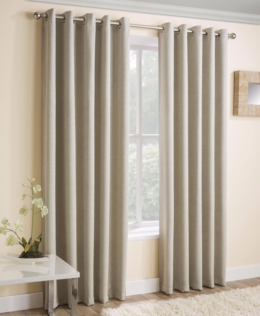 Enhanced Living Curtains Vogue Cream 46 X 72 Inch (117x183cm) Eyelet