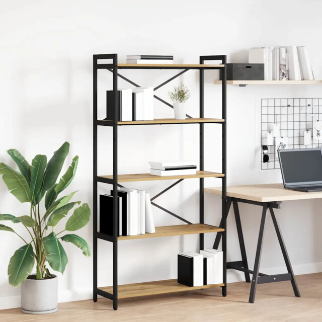 Bookcase Artisan Oak 80 X 30 X 153 Cm Engineered Wood Vidaxl