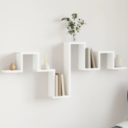 Wall Shelf White 104.5x10x43 Cm Engineered Wood Vidaxl