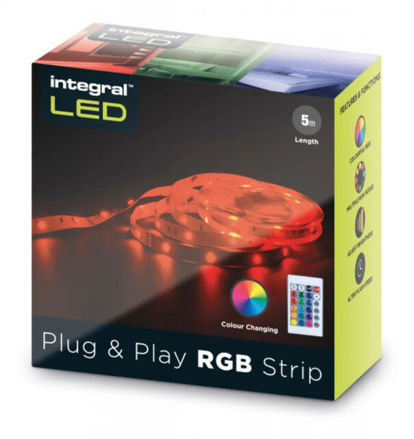 Led Tape Kit Ip20 Rgb 10mm X 5m Integral Ilstrgba159b