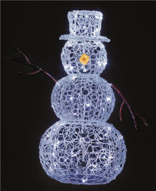 Premier Christmas Decorations 90cm Lit Soft Acrylic Snowman With 80