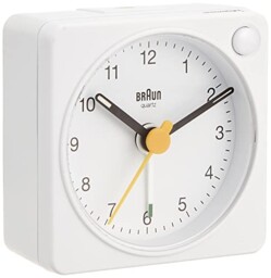[domestic Authorized Import] Braun/brown Table Clock Analog Alarm