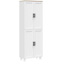 Homcom 170 Cm Modern Kitchen Cupboard Storage Cabinet With 4 Shelves,