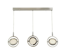 Ceiling Light Silver Gyroscope Led 3 Bar Chrome Searchlight 5503-3cc
