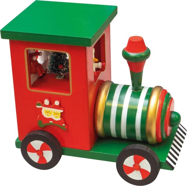 Christmas Steam Train Musical Sound Decoration Wind Up Music Box