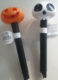 2x Halloween Solar Pumpkin & Skull Led Stake Light Halloween Light