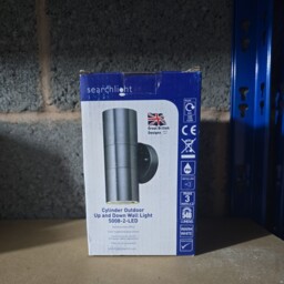 Searchlight 5008-2-led Metro Double Led Spot Light, Ip44, Stainless
