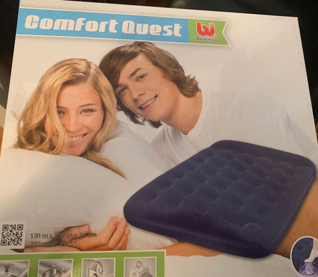 Double Bed Airbed - Blue. Bnib. Great For Indoors Or Outdoors. A++