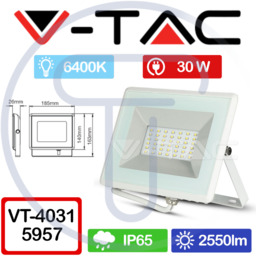 V-tac Vt-4031 5957 Led Spot Smd 30w E-series Colour White 6400k Ip65