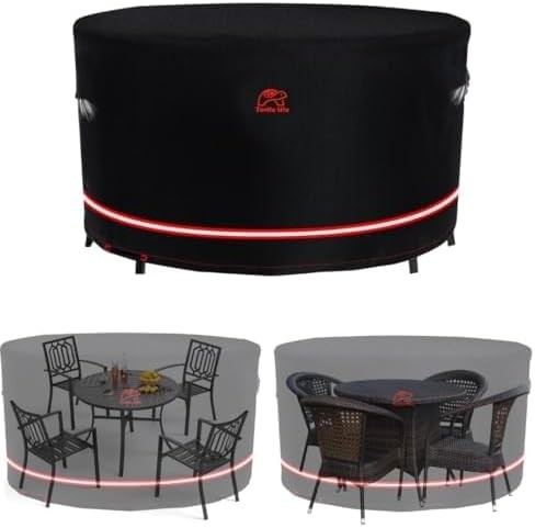 Turtle-life Garden Furniture Covers, Round Garden Table Cover,
