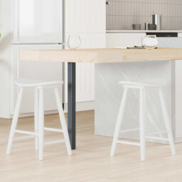 Dining Chairs 2 Pcs White 46 X 37 X 63 Cm Solid Rubber Wood Vidaxl