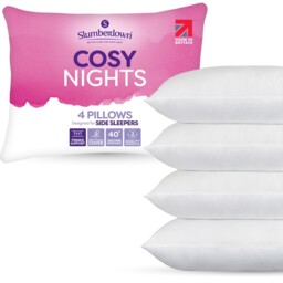 Slumberdown Cosy Nights Firm Support Front Sleeper Pillow, Pack Of 4
