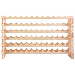 72 Bottles Storage Wine Rack Freestanding Pine Wood Display Shelf Wine