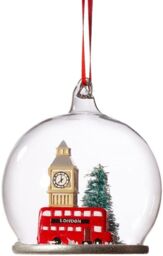 Sass & Belle London Scene Dome Christmas Tree Decoration With Red