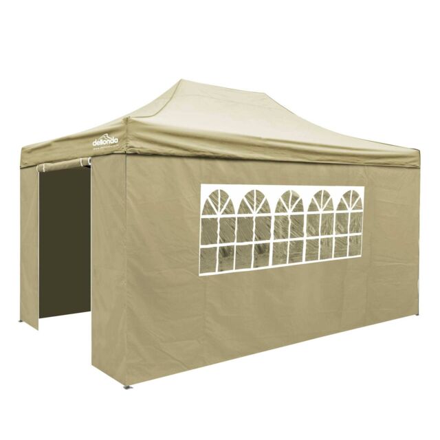Premium 3x4.5m Pop-up Gazebo & Side Walls With Carry Bag, Stakes,