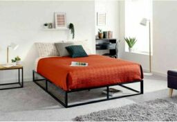 Black Metal Loft Bed Urban Platform Bed - 4ft Small Double- Local