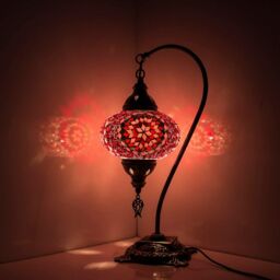 Turkish Moroccan Mosaic Lamp Handmade Tiffany Colorful Glass Desk
