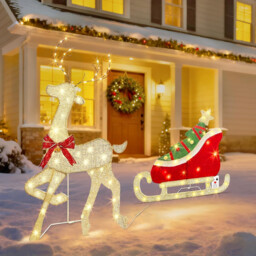 Eambrite Outdoor Christmas Decorations, 2d Reindeer Christmas