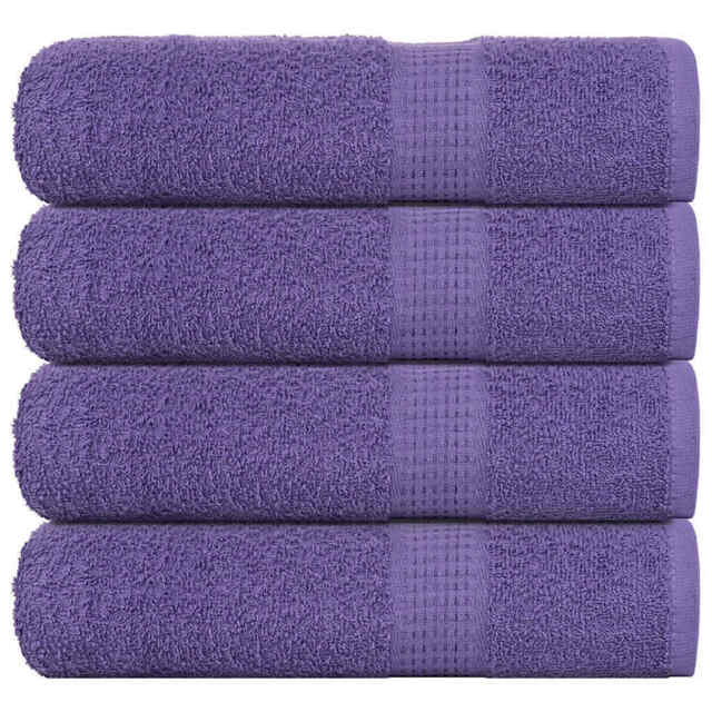 Bath Towels 4 Pcs Purple 100x150 Cm 360 Gsm 100% Cotton Vidaxl