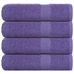 Bath Towels 4 Pcs Purple 100x150 Cm 360 Gsm 100% Cotton Vidaxl