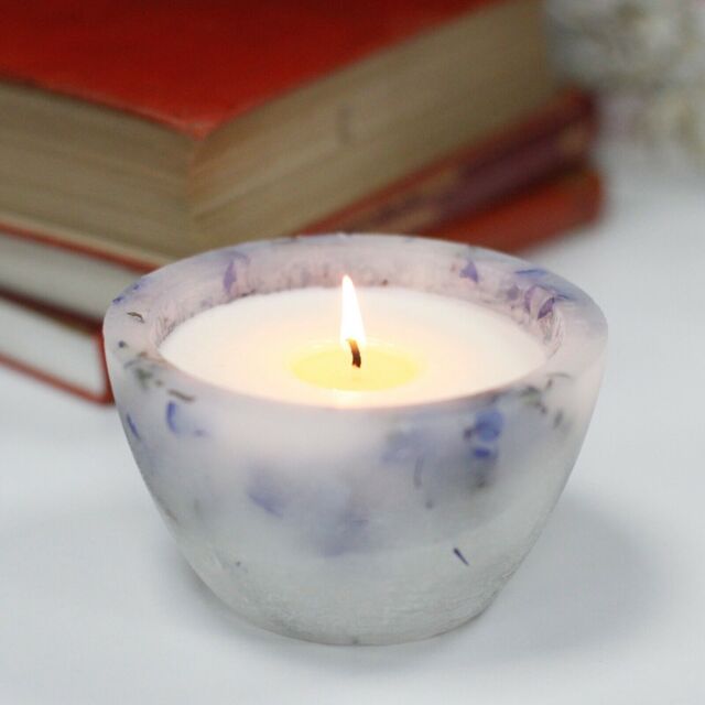 Soy Wax Candle Glowing Enchanted Large Bowl Lavender