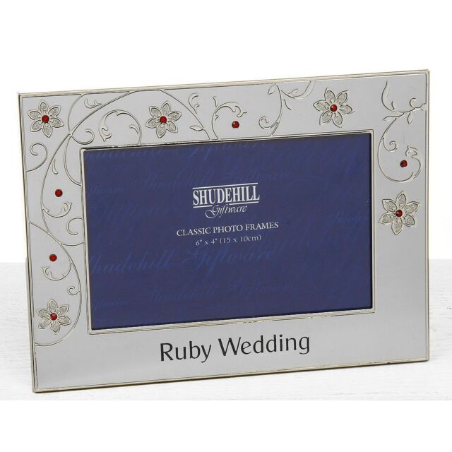 Shudehill Petal Jewel Silver Frame 25th, 30th, 40th, & 50th