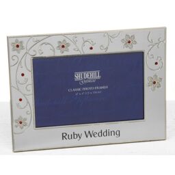 Shudehill Petal Jewel Silver Frame 25th, 30th, 40th, & 50th