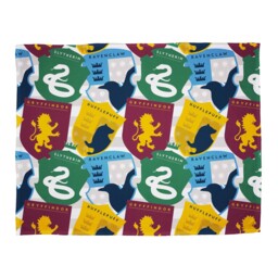 Harry Potter Fleece Blanket Hogwarts Houses Stickers Boys Girls