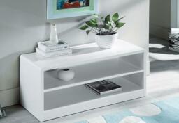 Julian Bowen Manhattan White High Gloss 2 Open Shelf Tv Unit